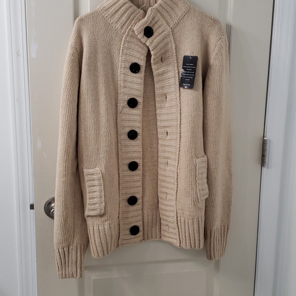 Mens cable knit sweater